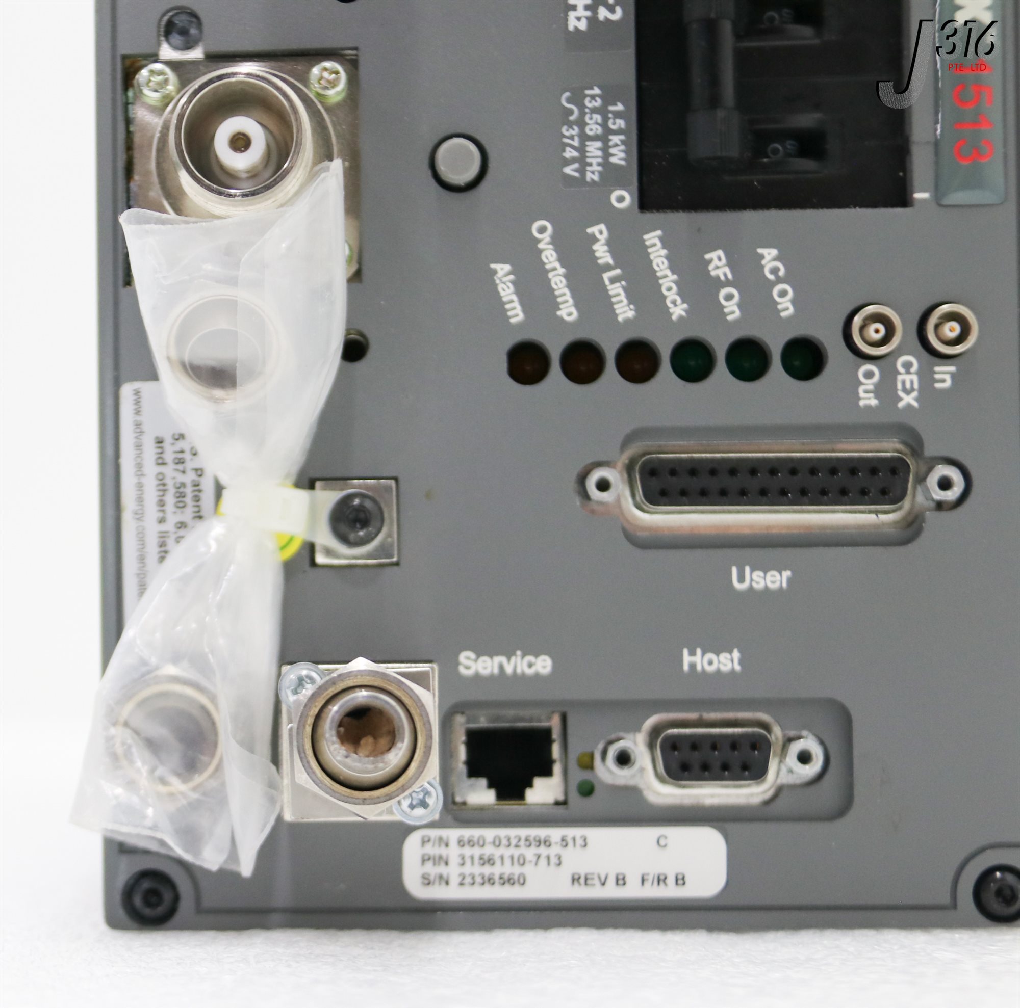 38287 ADVANCED ENERGY RF GEN, APEX 1513 1.5KW 13.56MHZ, 660-032596
